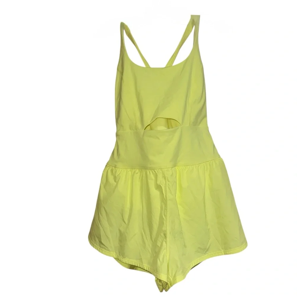 NWOT Free People Movement X Free People Righteous Runsie in Sour Citrus